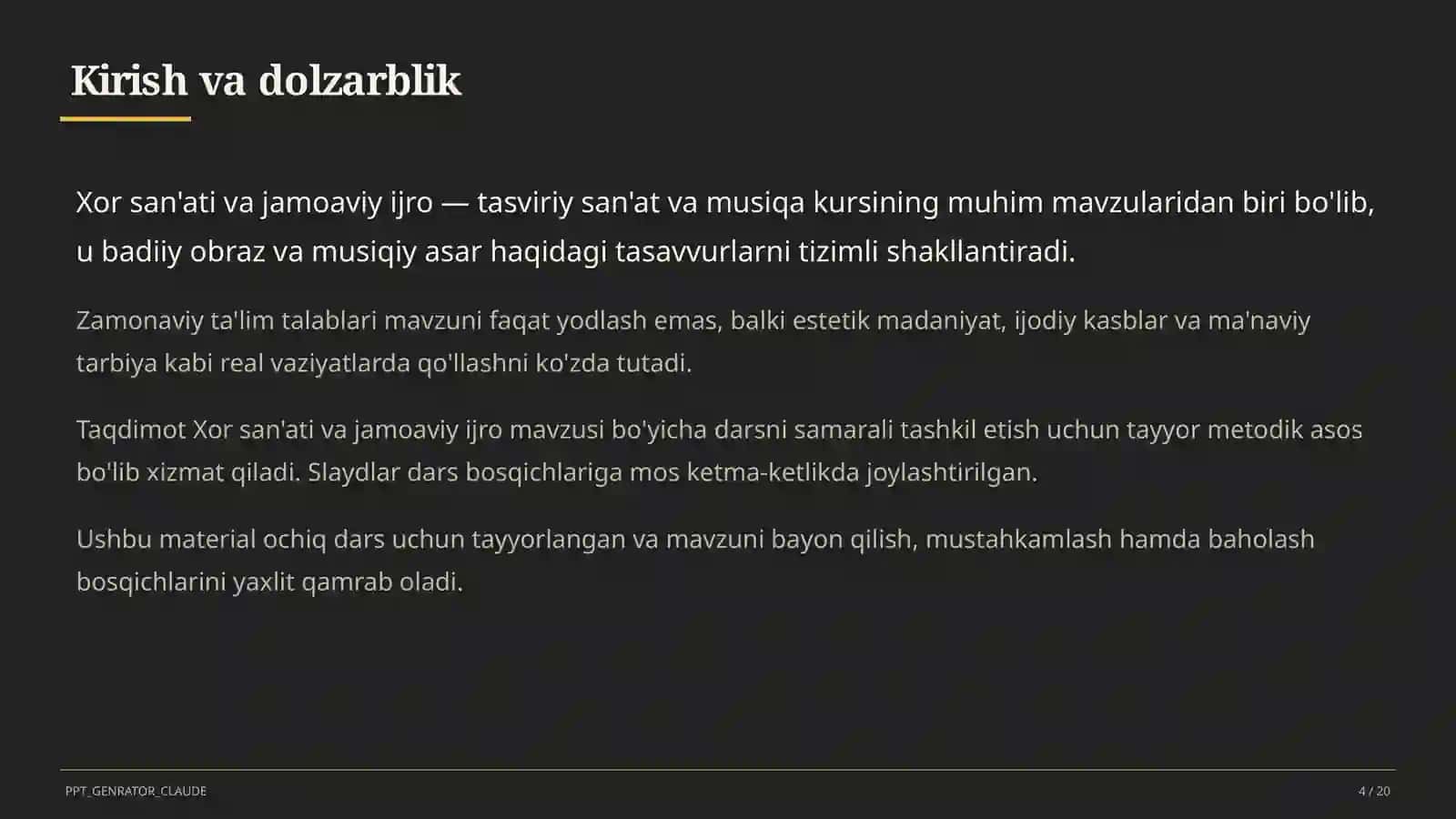 Xor san'ati va jamoaviy ijro (7-sinf) 4