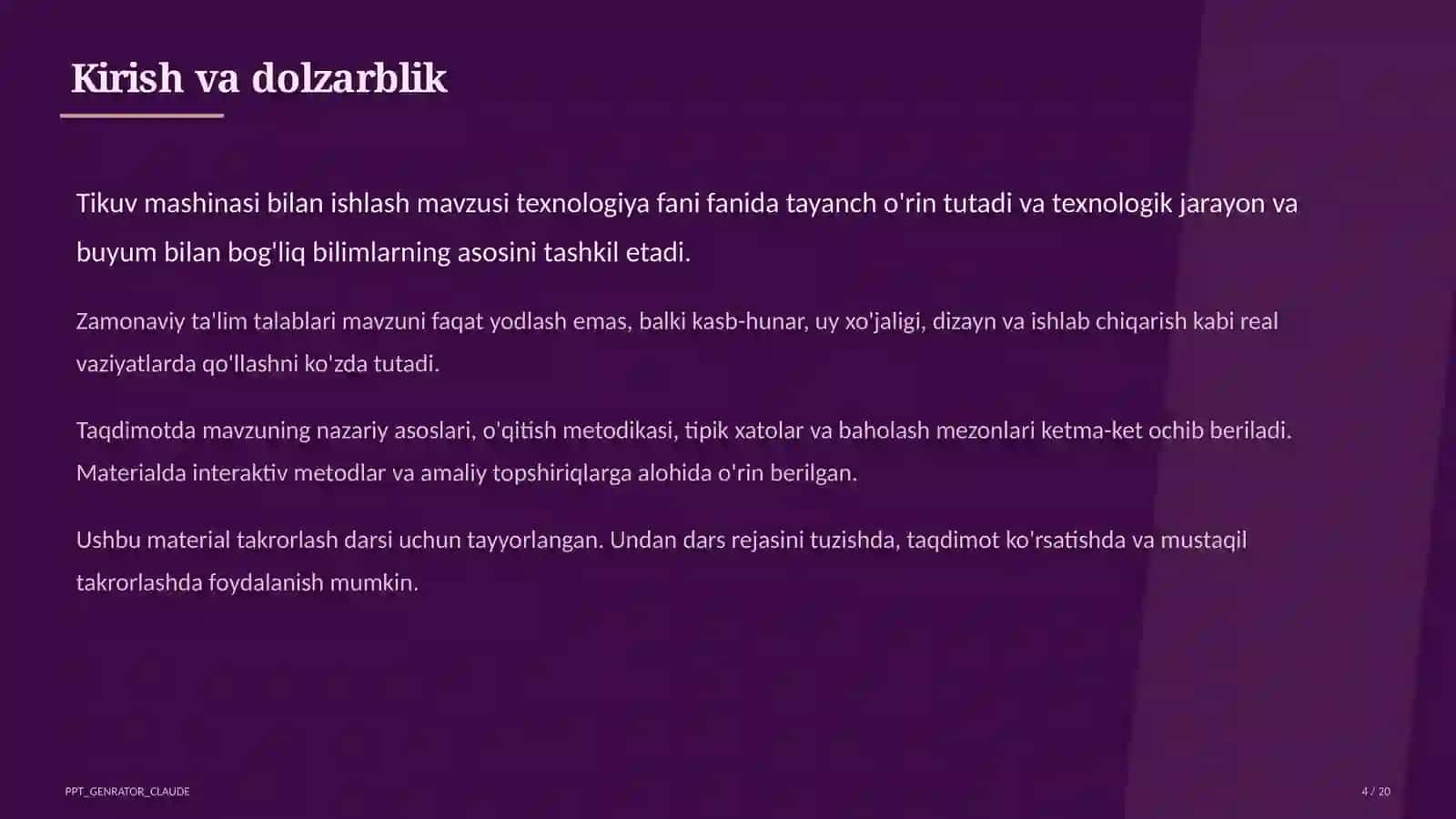 Tikuv mashinasi bilan ishlash (6-sinf) 4
