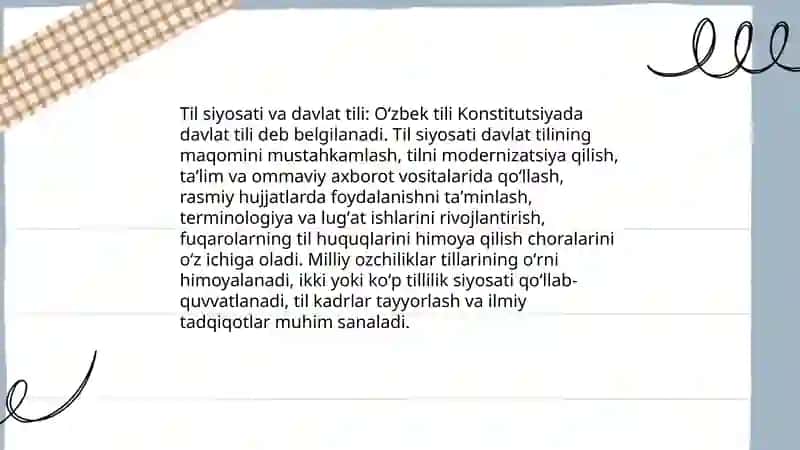 Tillar va Jamiyat 4