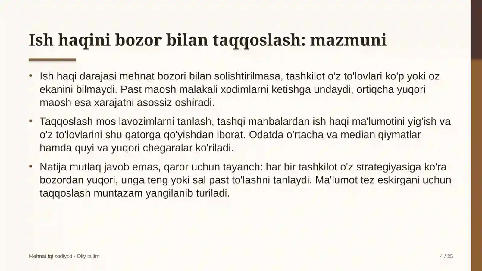 butik mehmonxonalarda ish haqini bozor bilan taqqoslash 7144 4