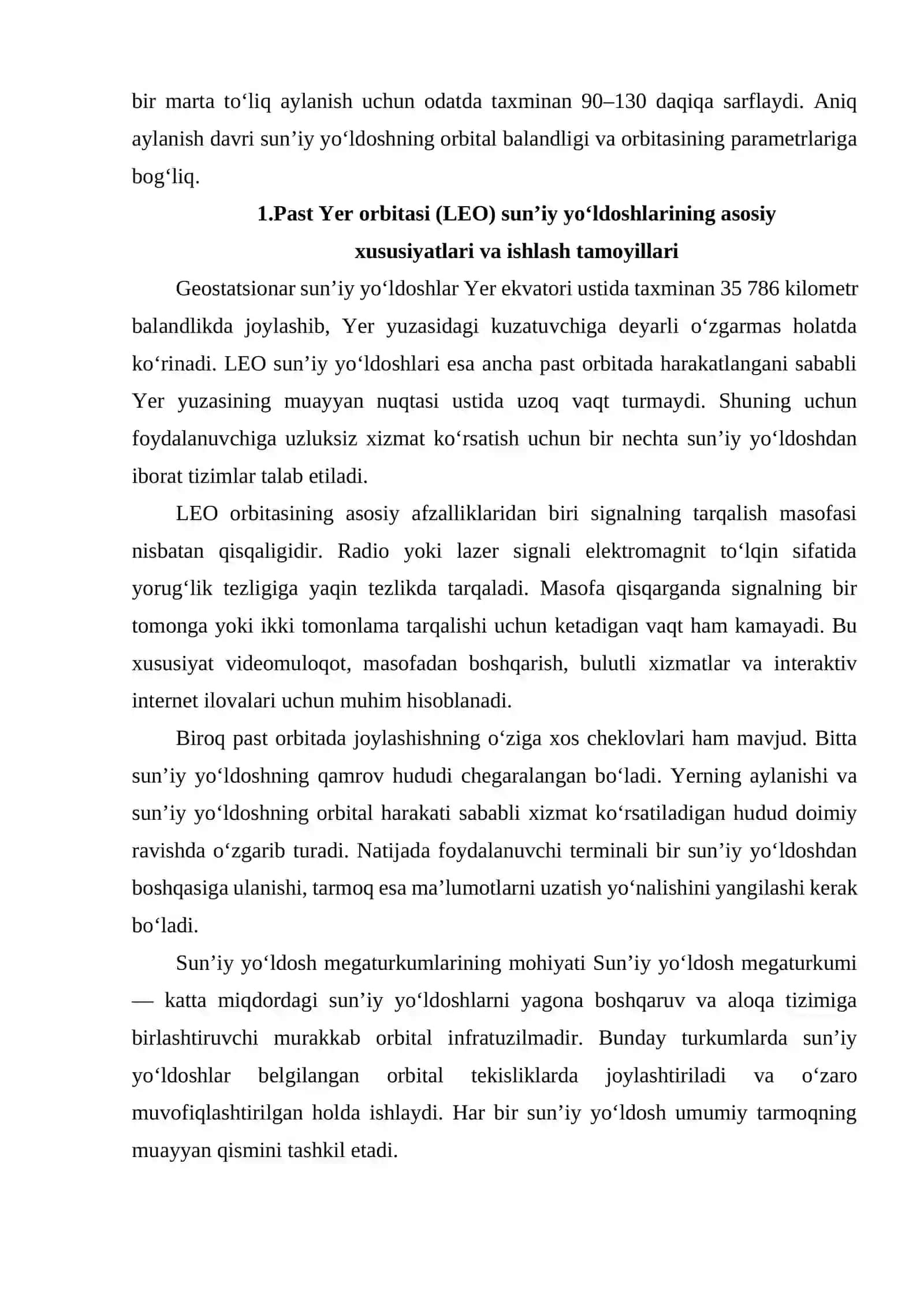 PAST YER ORBITALI SUN’IY YO‘LDOSH MEGATURKUMLARIDA DINAMIK TOPOLOGIYALI MARSHRUTLASH PROTOKOLLARI. 4