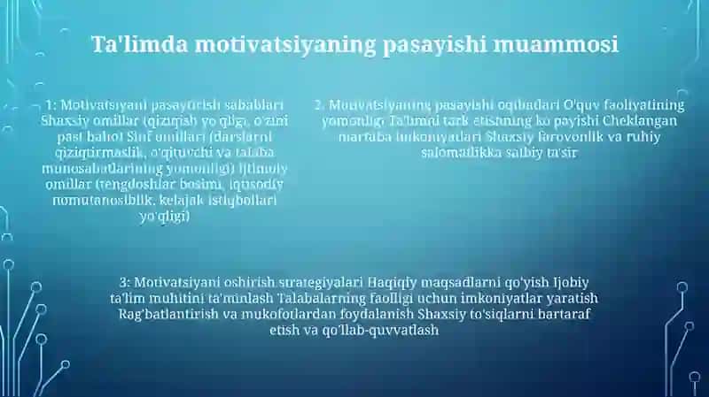 TaʼLim Jarayonida OʻQuv Motivatsiyasi Va Uni Boshqarish Muammosi 4