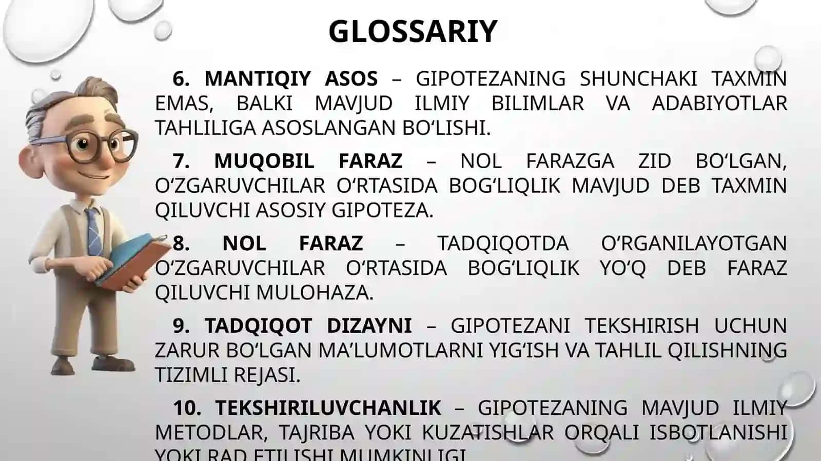 Tadqiqot savollari va gipotezalarini ishlab chiqish 4