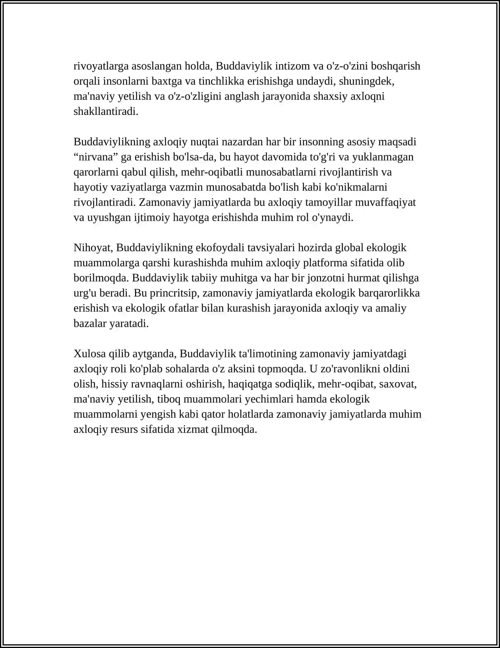 BUDDAVIYLIK TA'LIMOTING ZAMONAVIY SIVILIZATSIYADAGI OʻRNI VA AHAMIYATI 4