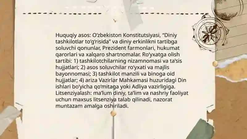 Oʻzbekistonda faoliyat yurituvchi diniy tashkilotlar 4