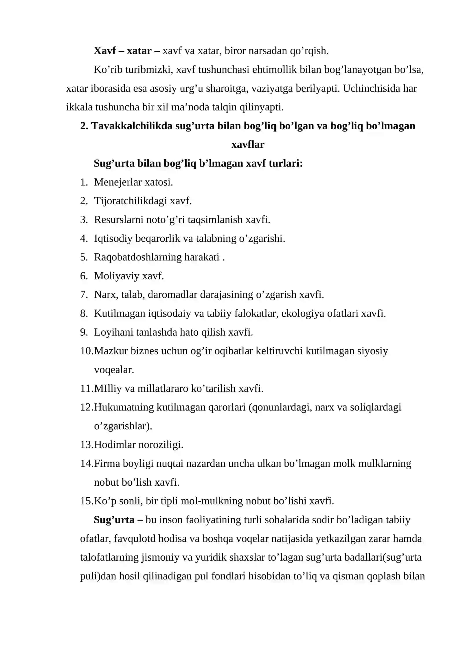 Tavakkalcilikni boshqarish 4