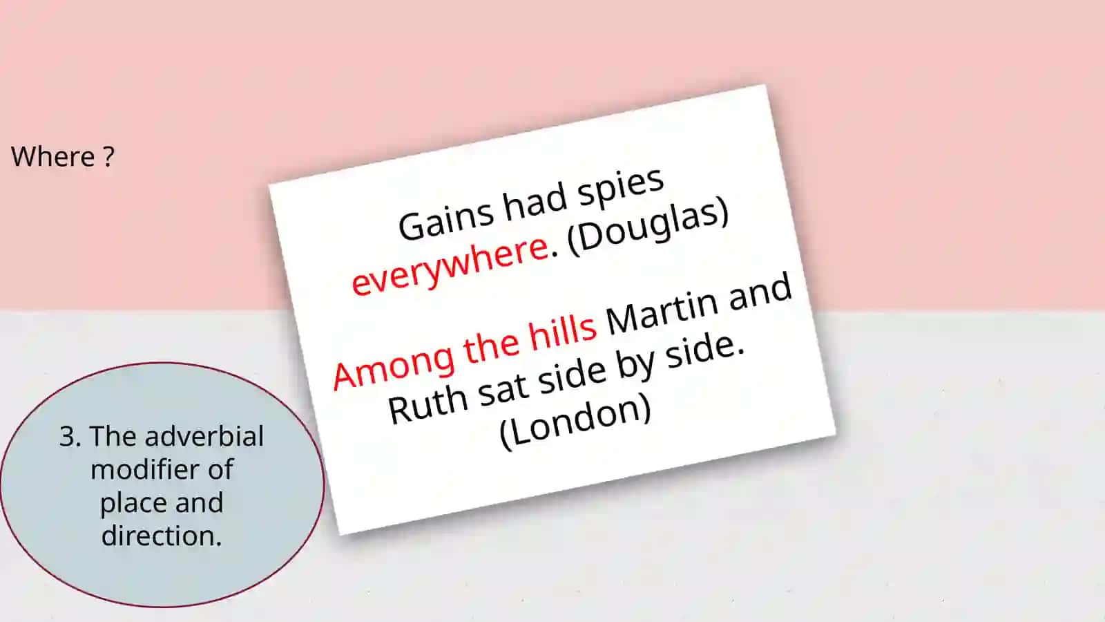 Adverbial modifier and its types 4