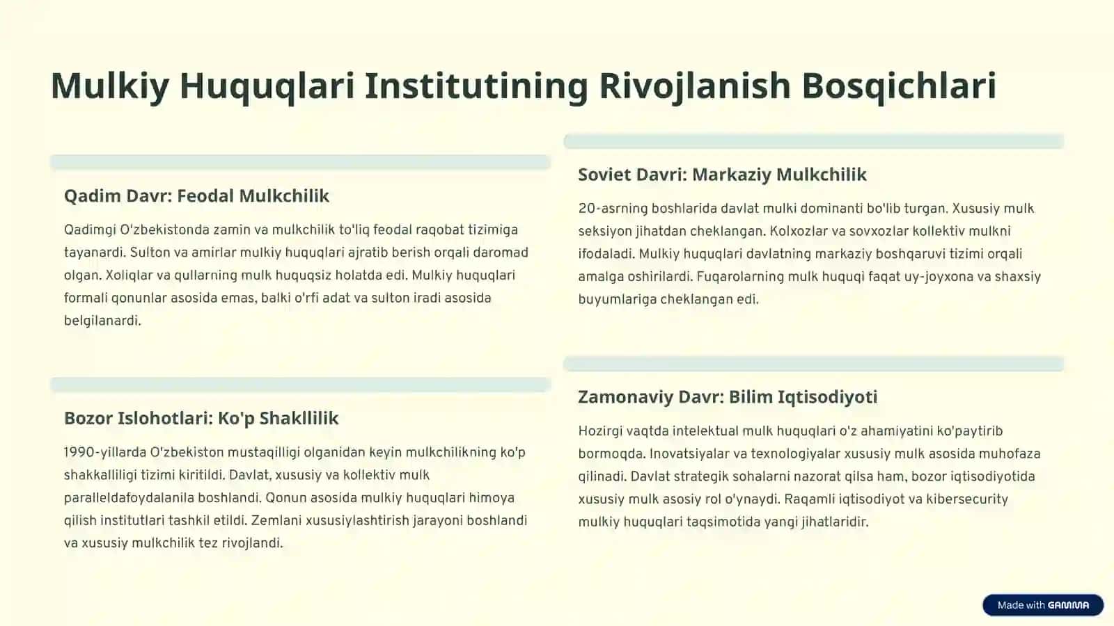 Mulkiy Huquqlari Taqsimotning Tahlili 4