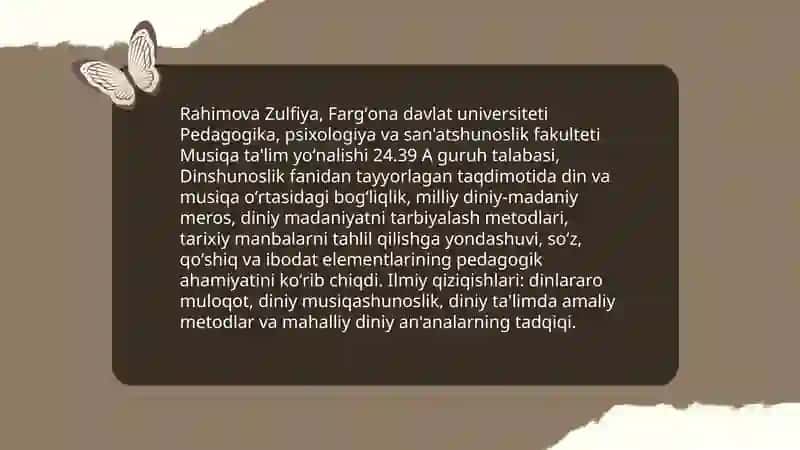 Dinshunoslik fanidan tayyorlagan taqdimot 4