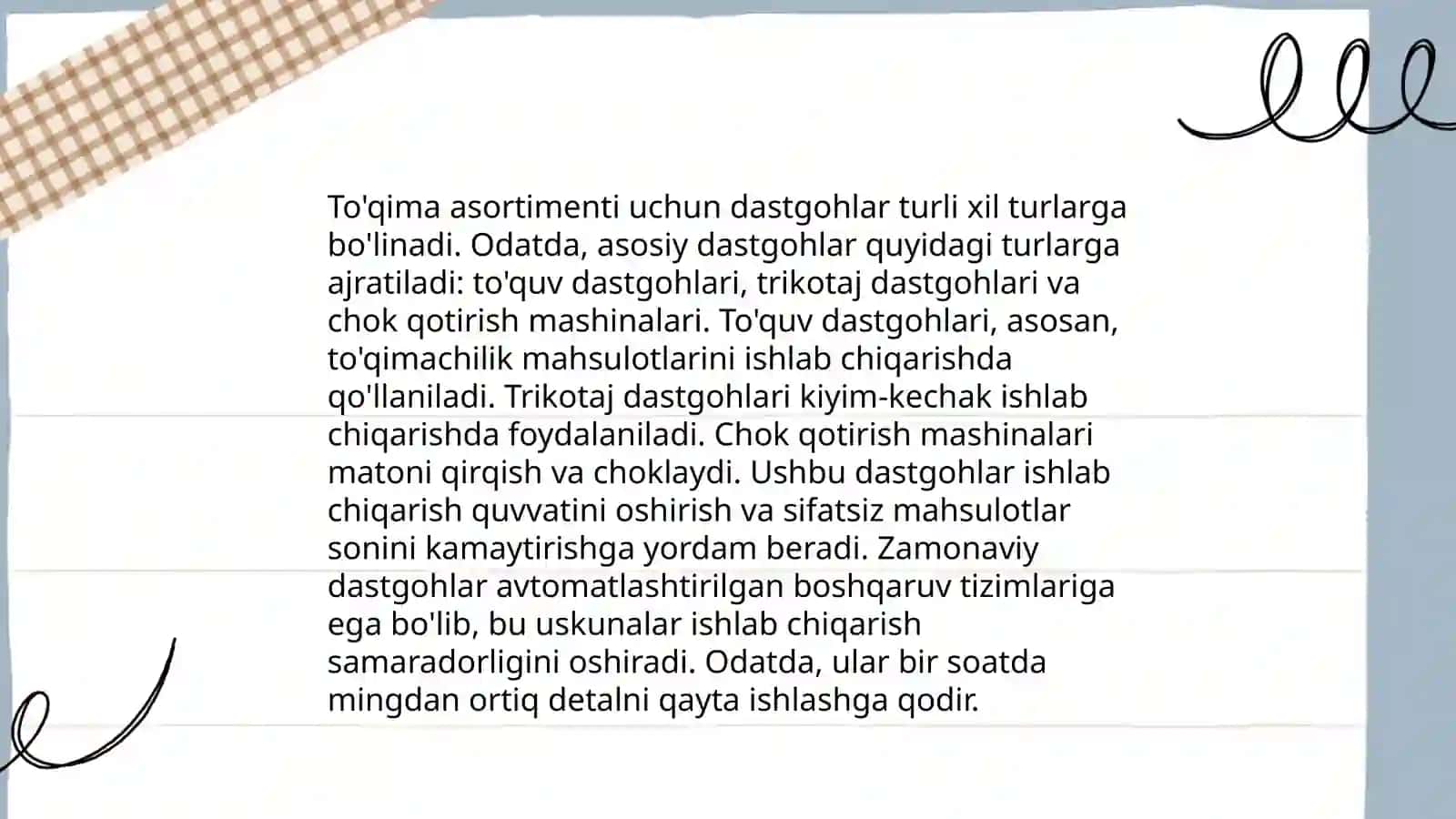 Yoʻl yo'l sathining to'qimali asortimenti turlari 4
