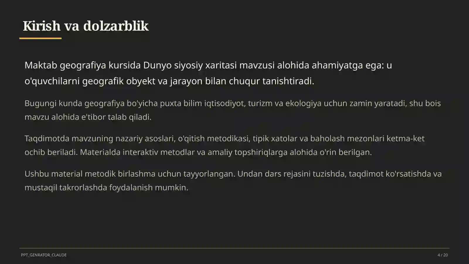 Dunyo siyosiy xaritasi (10-sinf) 4
