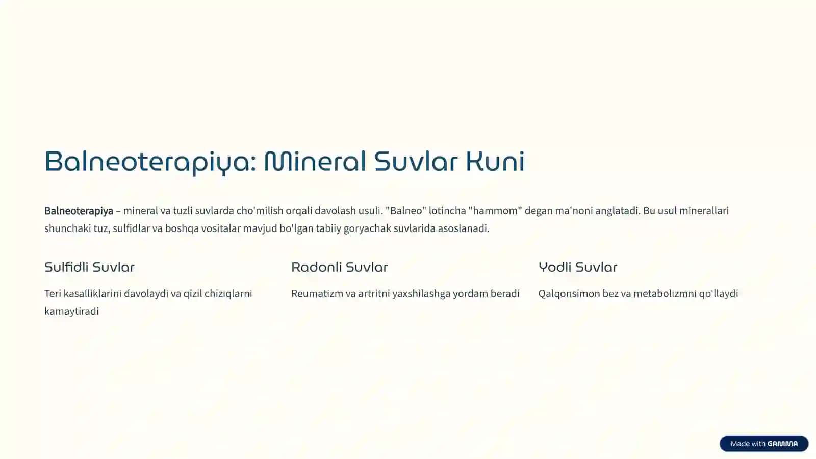 Gidroterapiya va Balneoterapiya 4