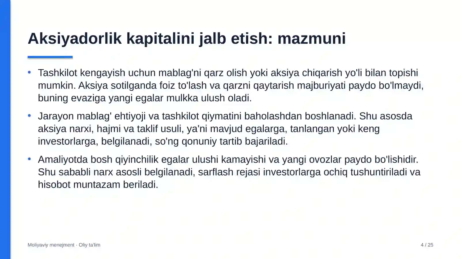 elchixonalarda aksiyadorlik kapitalini jalb etish 2050 4