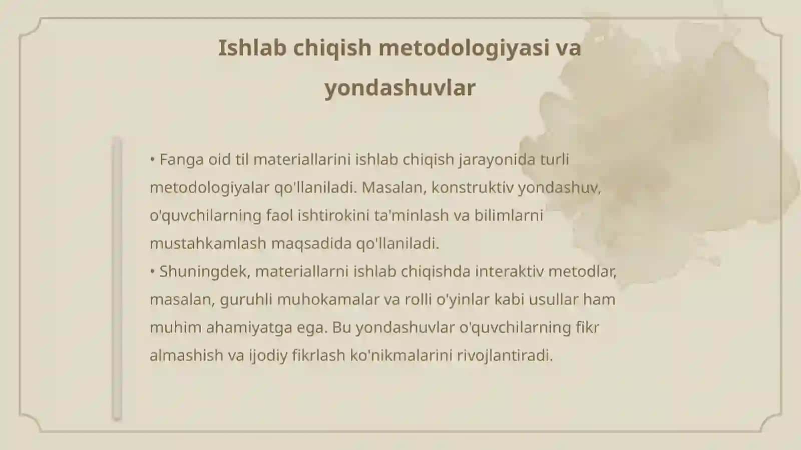 Fanga oid til materiallarini ishlab chiqish boyicha fikr almashish 4