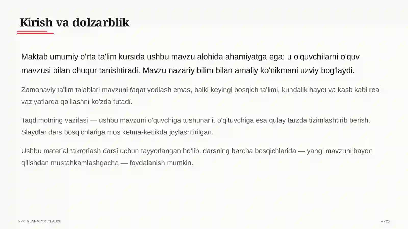 Sinf soati uchun 2026-2027 o'quv yili mavzulari: tarbiyaviy soatlarni rejalashtirish (2026) 4
