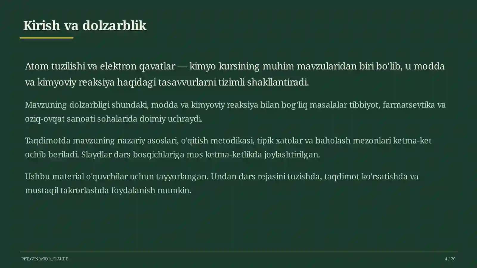 Atom tuzilishi va elektron qavatlar (8-sinf) 4