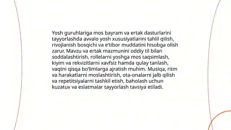 MTTlarda bay bayram va ertaklarni tashkil qilish va o'tkazish 4