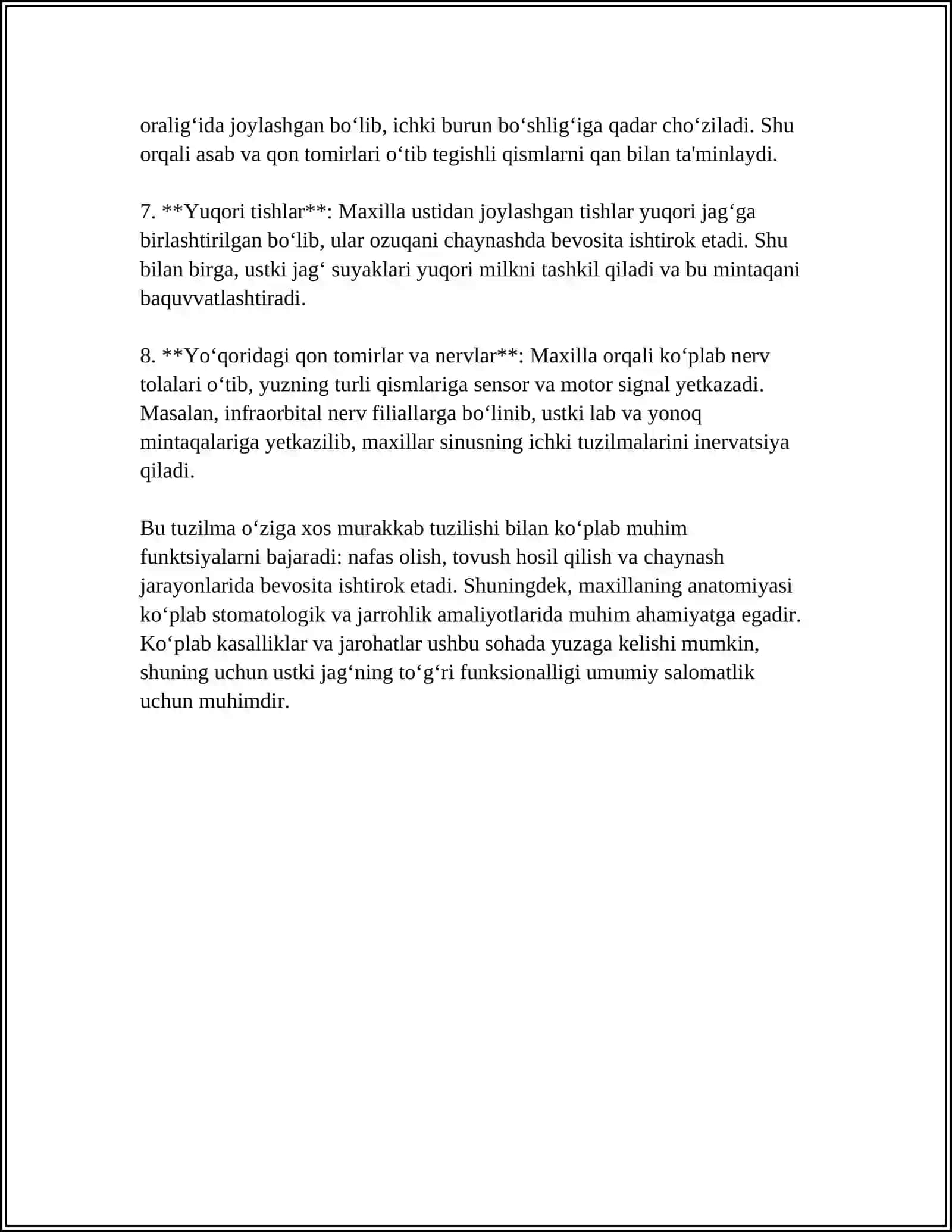 YUZ SUYAKLARI USTKI JAGʻ TANGLAY PASTKI JAGʻ 4