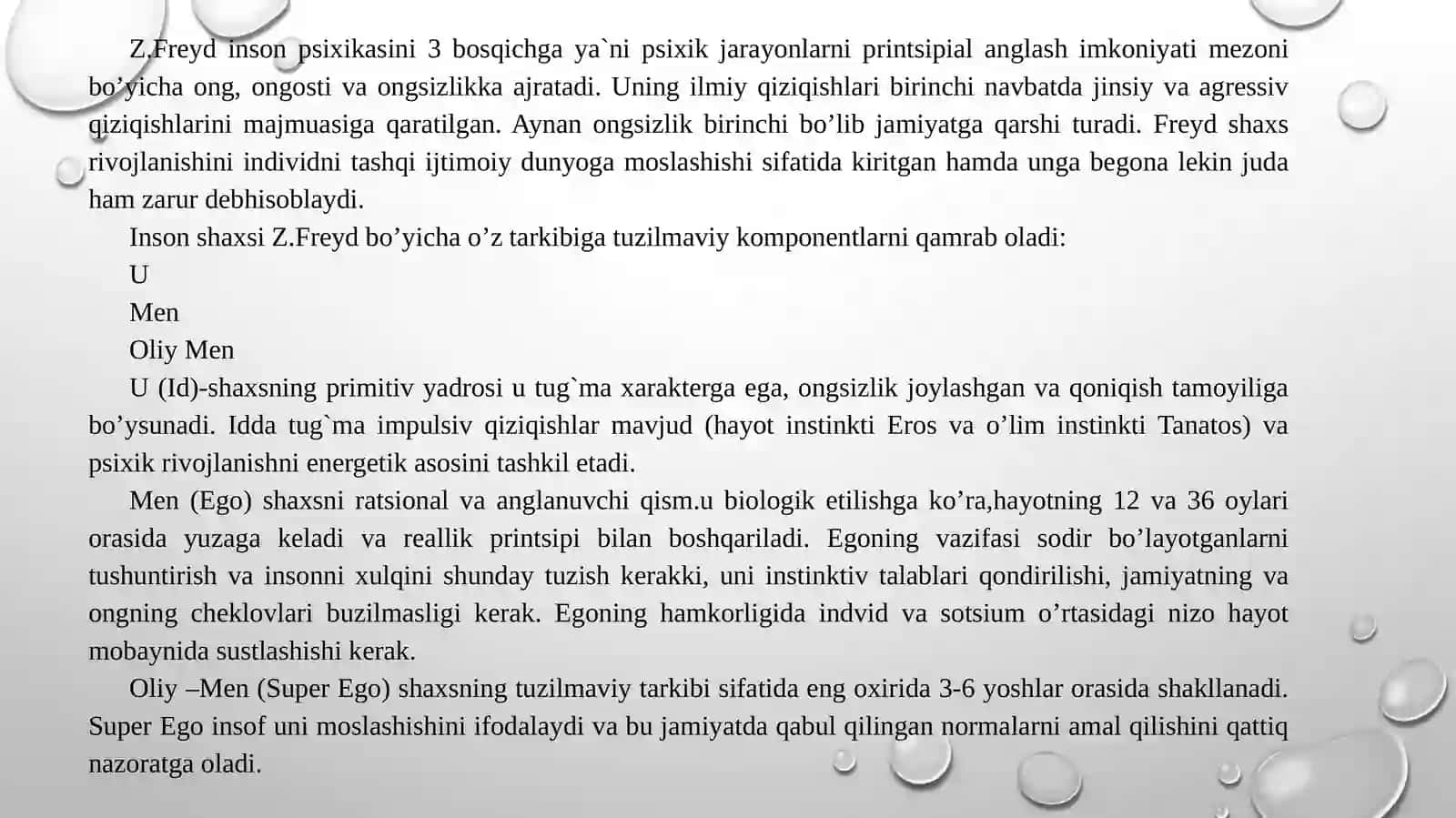 PSIXOLOGIK MAKTABLARDA RIVOJLANISH NAZARIYALARI 4