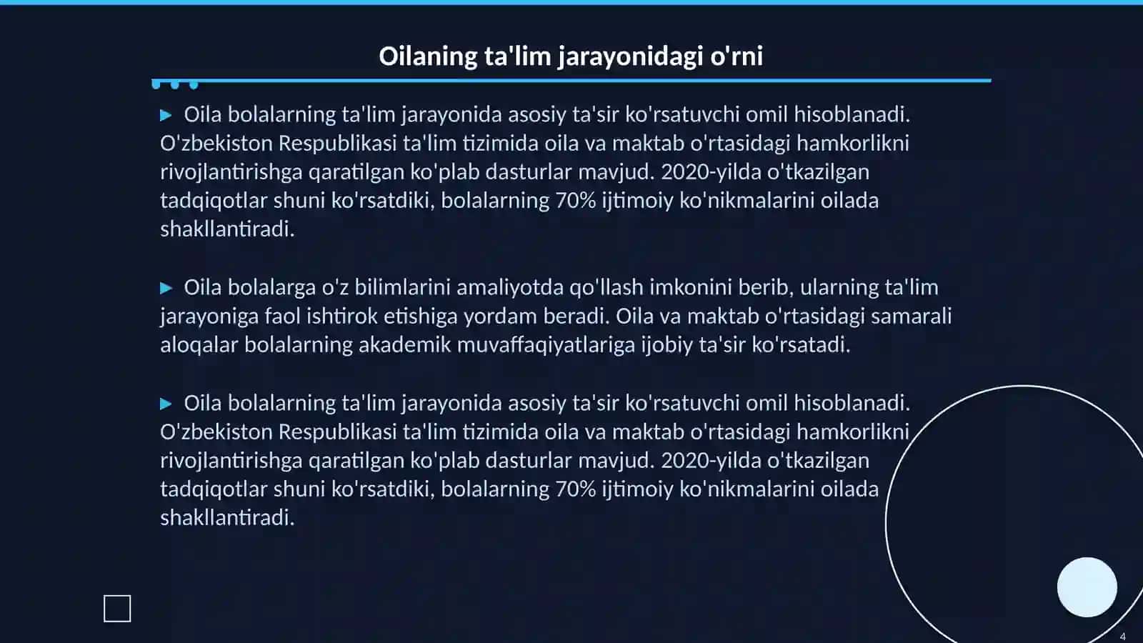 Maktabgacha talim tashkiloti va oila hamkorligi mazmuni 4