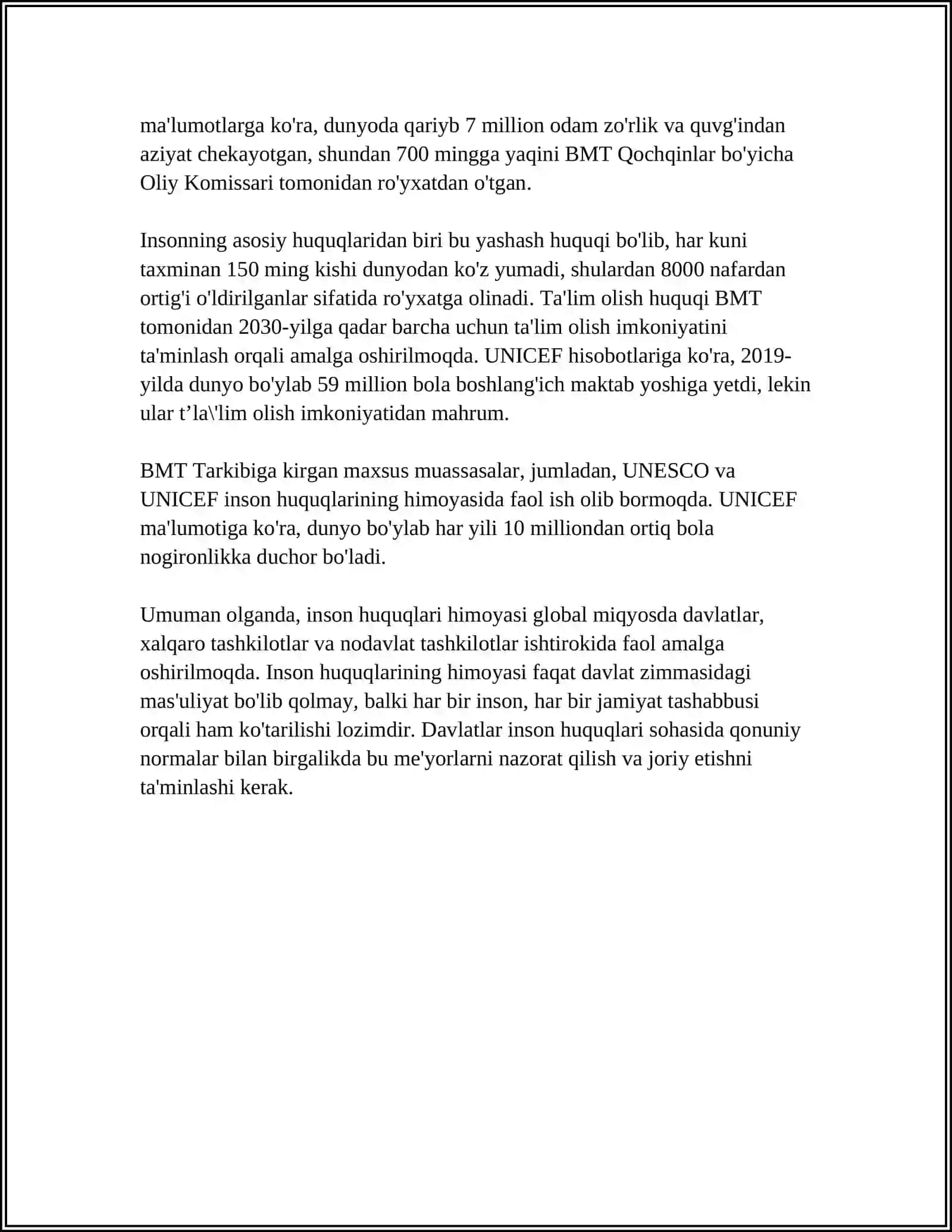 ISLOMDA INSON HUQUQLARI HIMOYASI IJTIMOIY TENGLIK ADOLAT VA TALERANTLIK 4