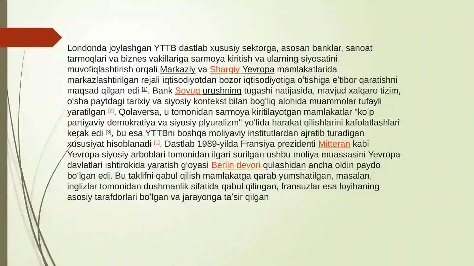 Yevropatiklanish va taraqqiyot banki (YeTTB) va uning korporativ boshqaruv tizimini rivojlantirishdagi roli 4
