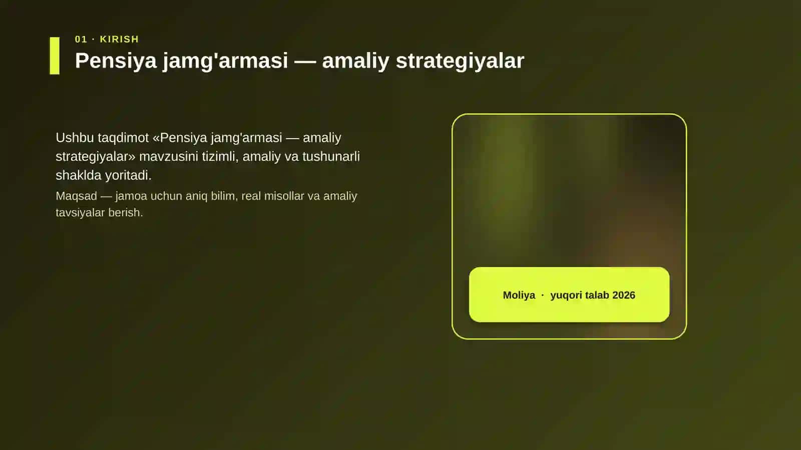 Pensiya jamg'armasi — amaliy strategiyalar 4