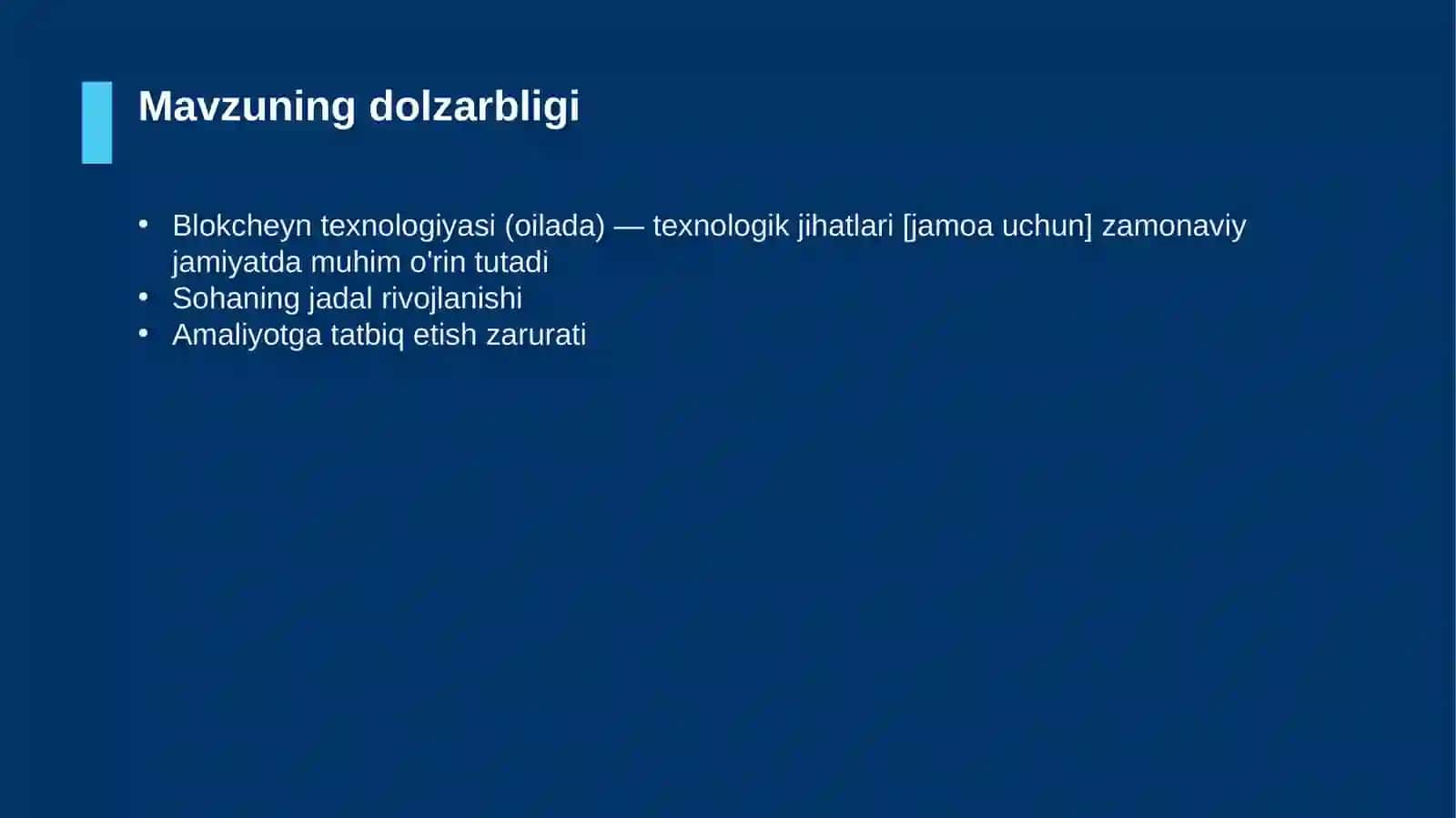 Blokcheyn texnologiyasi (oilada) 4