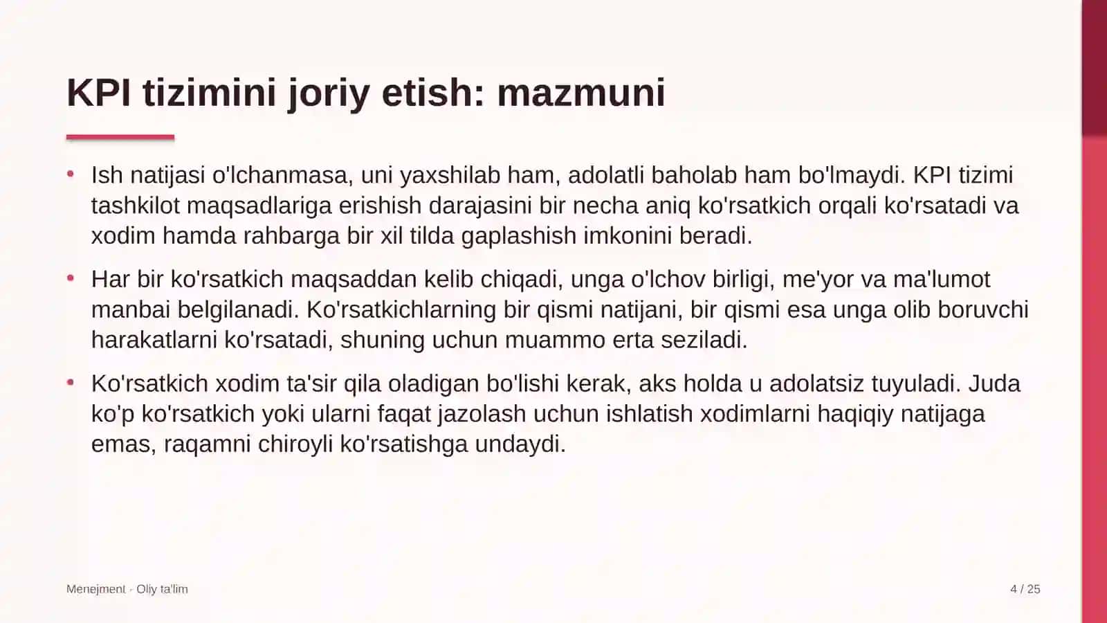 Aviatsiya texnikasini ta'mirlash korxonalarida asosiy samaradorlik ko'rsatkichlarini (KPI) joriy etish 4