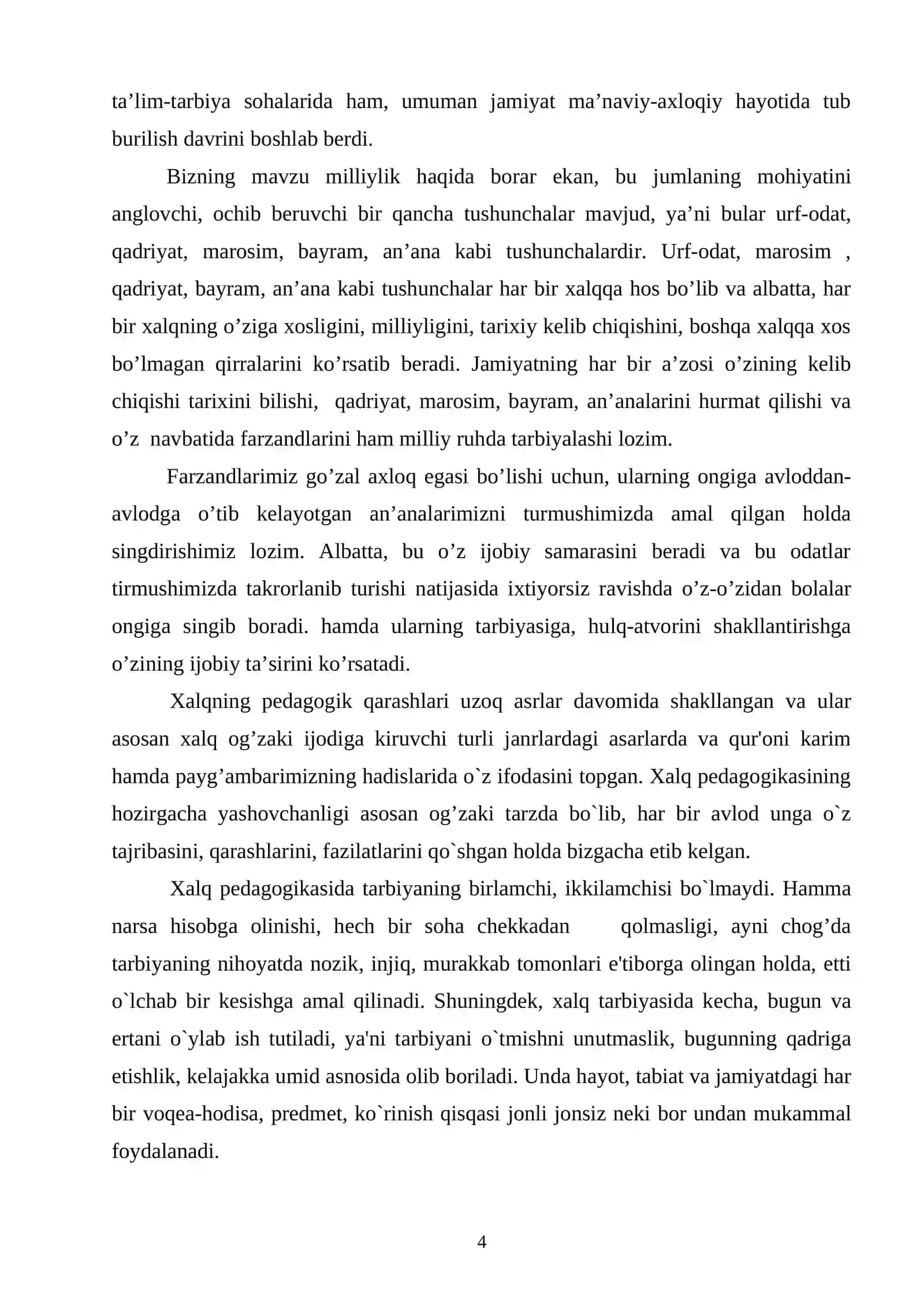 Farzand tarbiyasida xalq pedagogikasining samarali usullaridan foydalanish 4