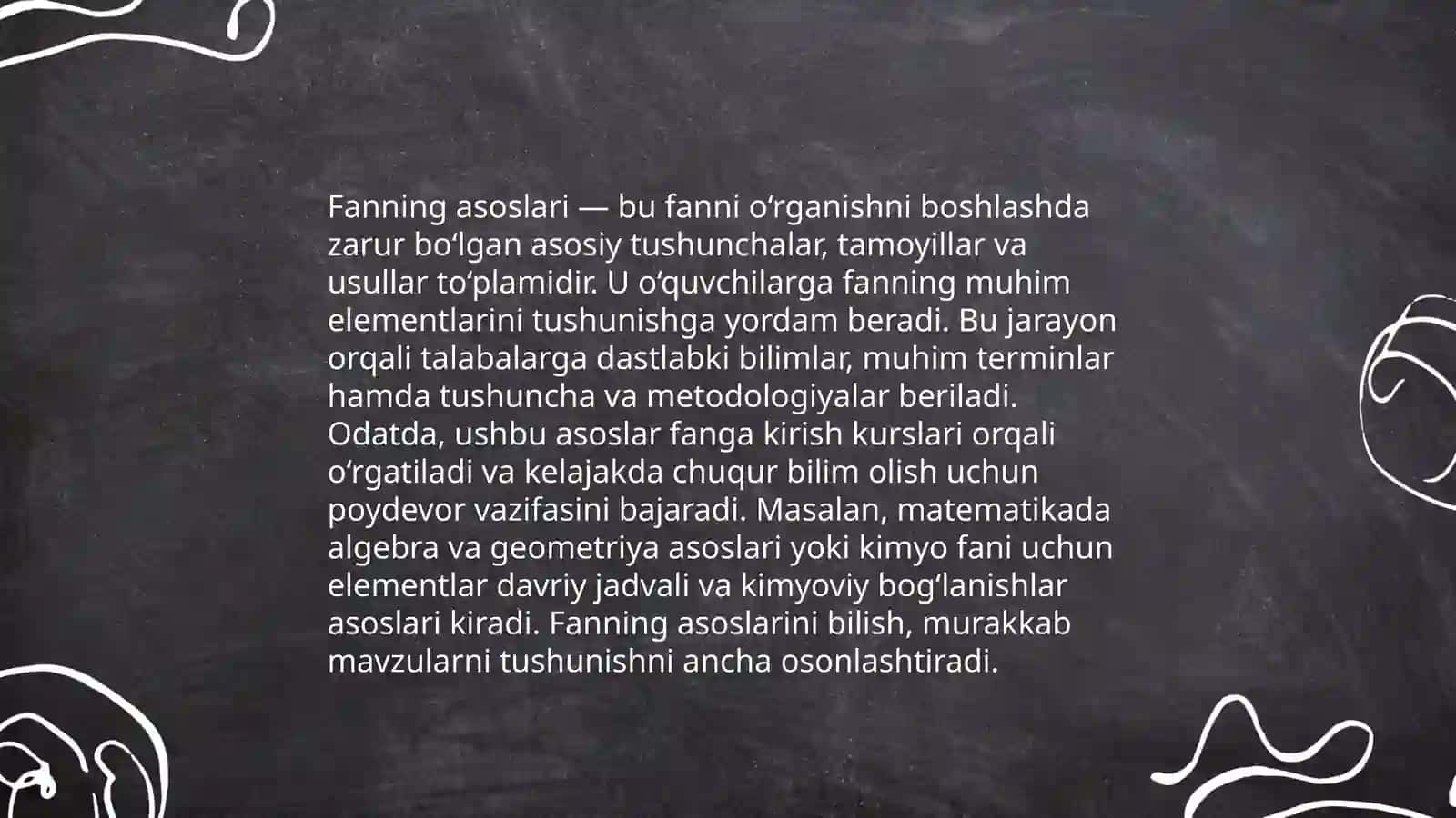 Fanning asosiy tamoyillari va tushunchalari 4