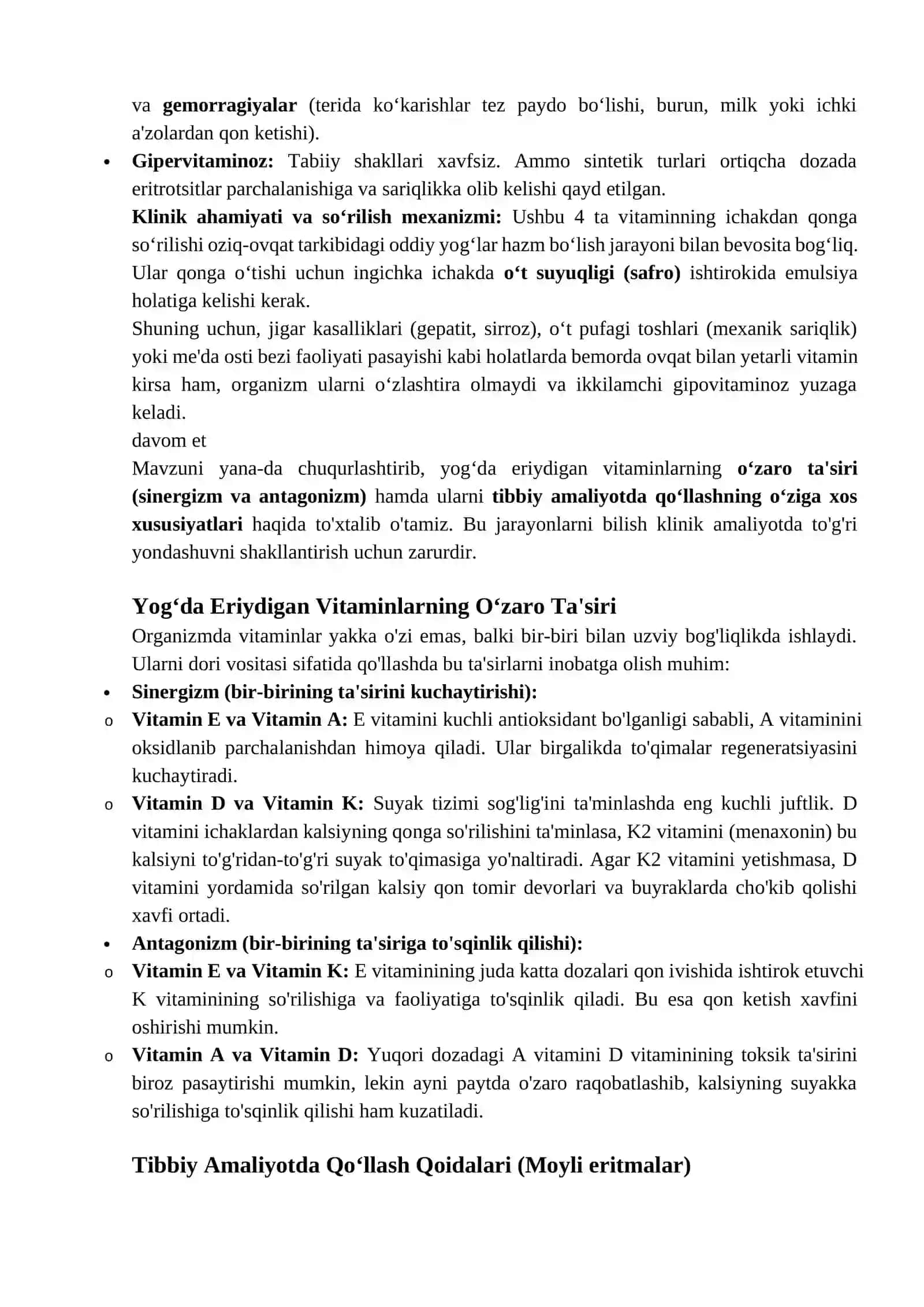 Yog`da eriydigan vitaminlar tuzulishi va funksiyalari 4