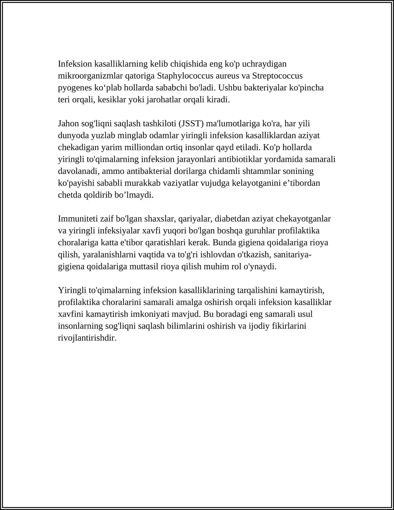 TERINING YIRINGLI VA PARAZITAR KASALLIKLARI REFERAT 4