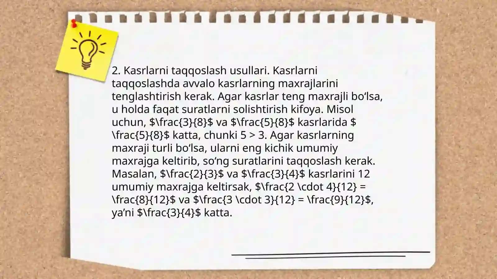 Boshlangʻich sinflarda ulushlar va kasrlar bilan tanishish metodikasi 4