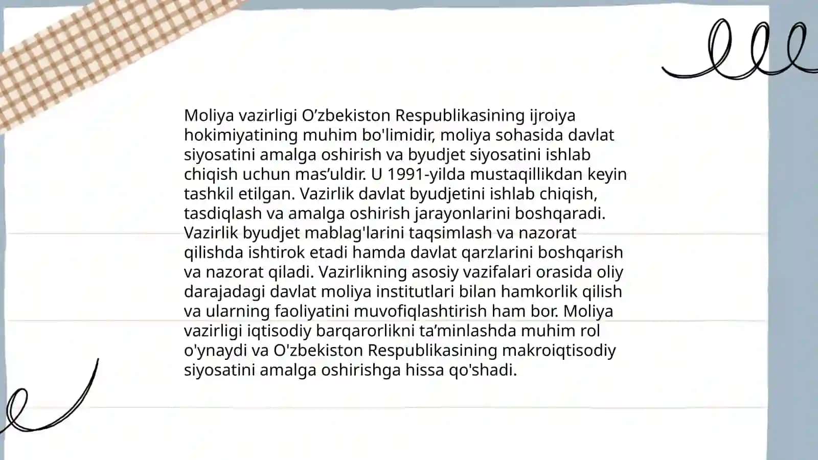 O‘zbekiston Respublikasi Moliya Vazirligi 4