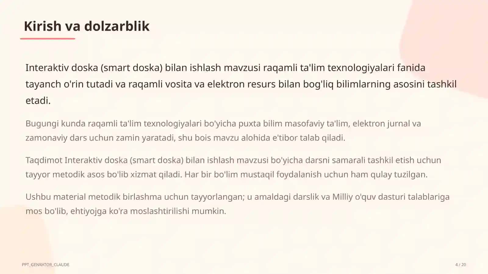 Interaktiv doska (smart doska) bilan ishlash 4