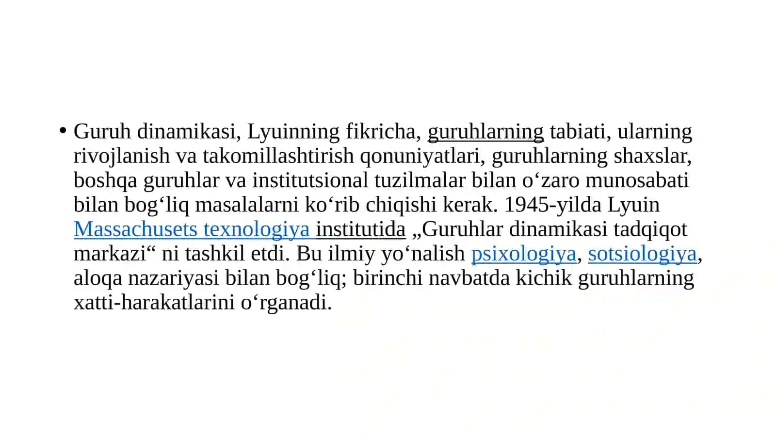 Guruh dinamikasi 4