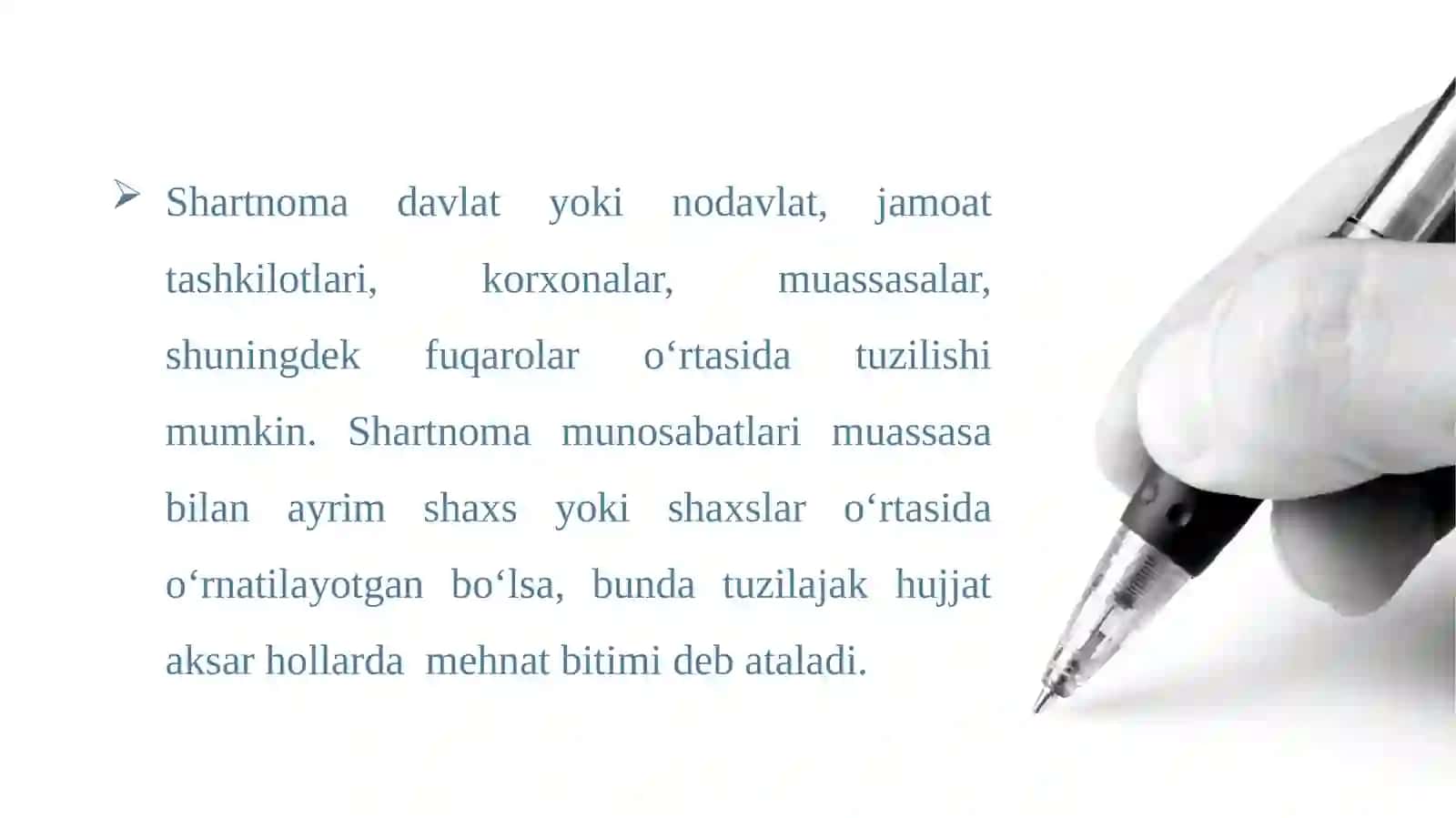 SHARTNOMANING O‘ZIGA XOS XUSUSIYATLARI 4