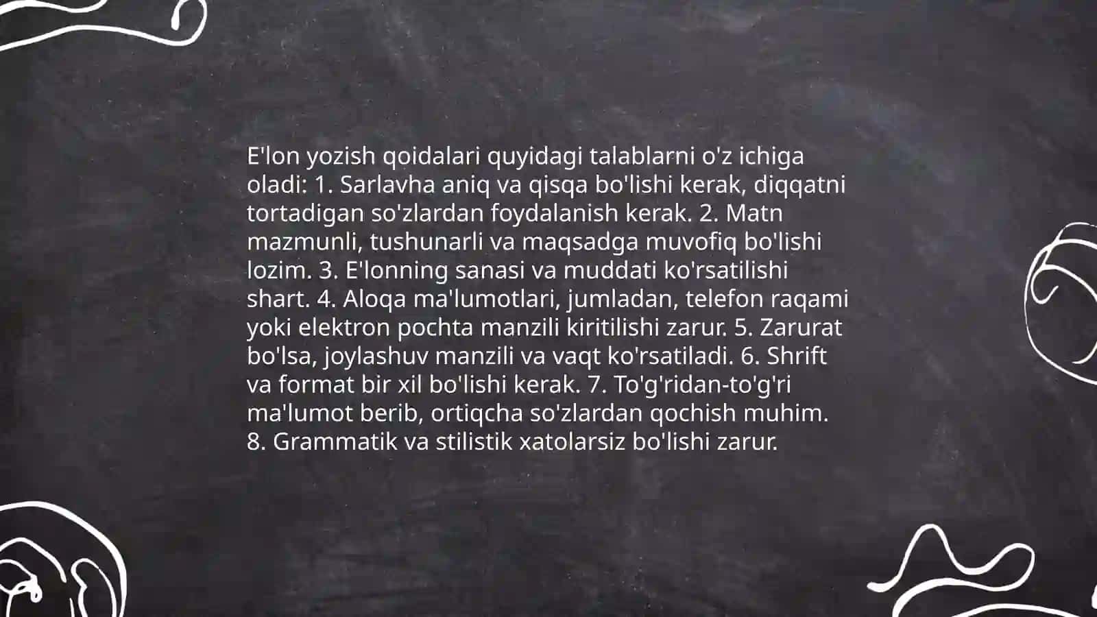 E'lon Turlari 4