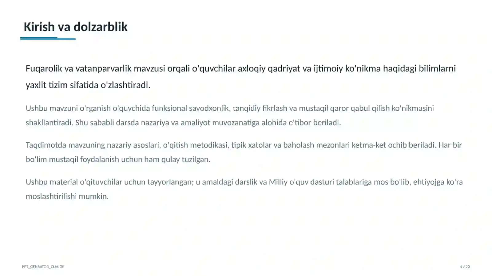 Fuqarolik va vatanparvarlik (8-sinf) 4
