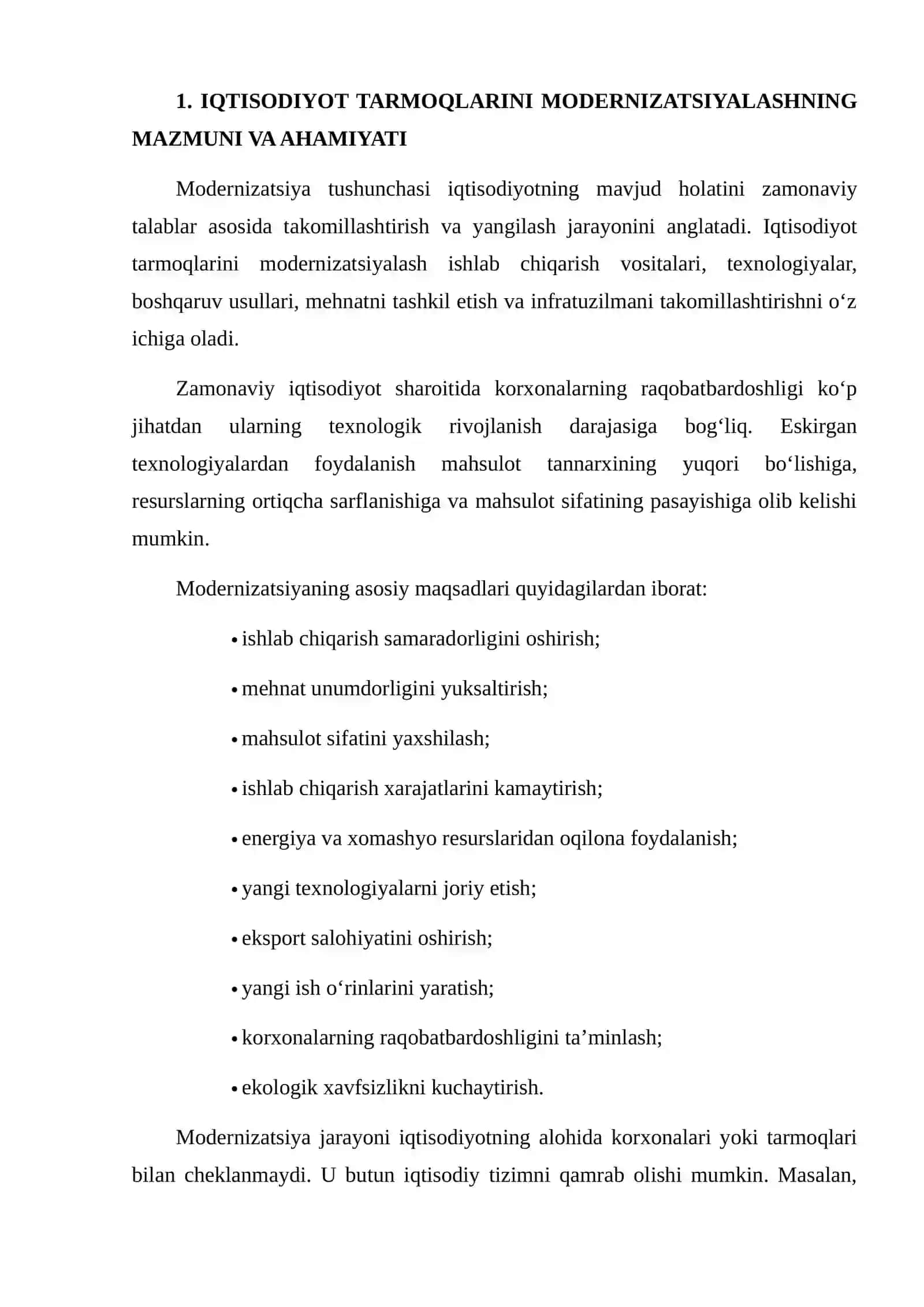 IQTISODIYOT TARMOQLARINI MODERNIZATSIYALASHDA INNOVATSION TEXNOLOGIYALARDAN FOYDALANISH 4
