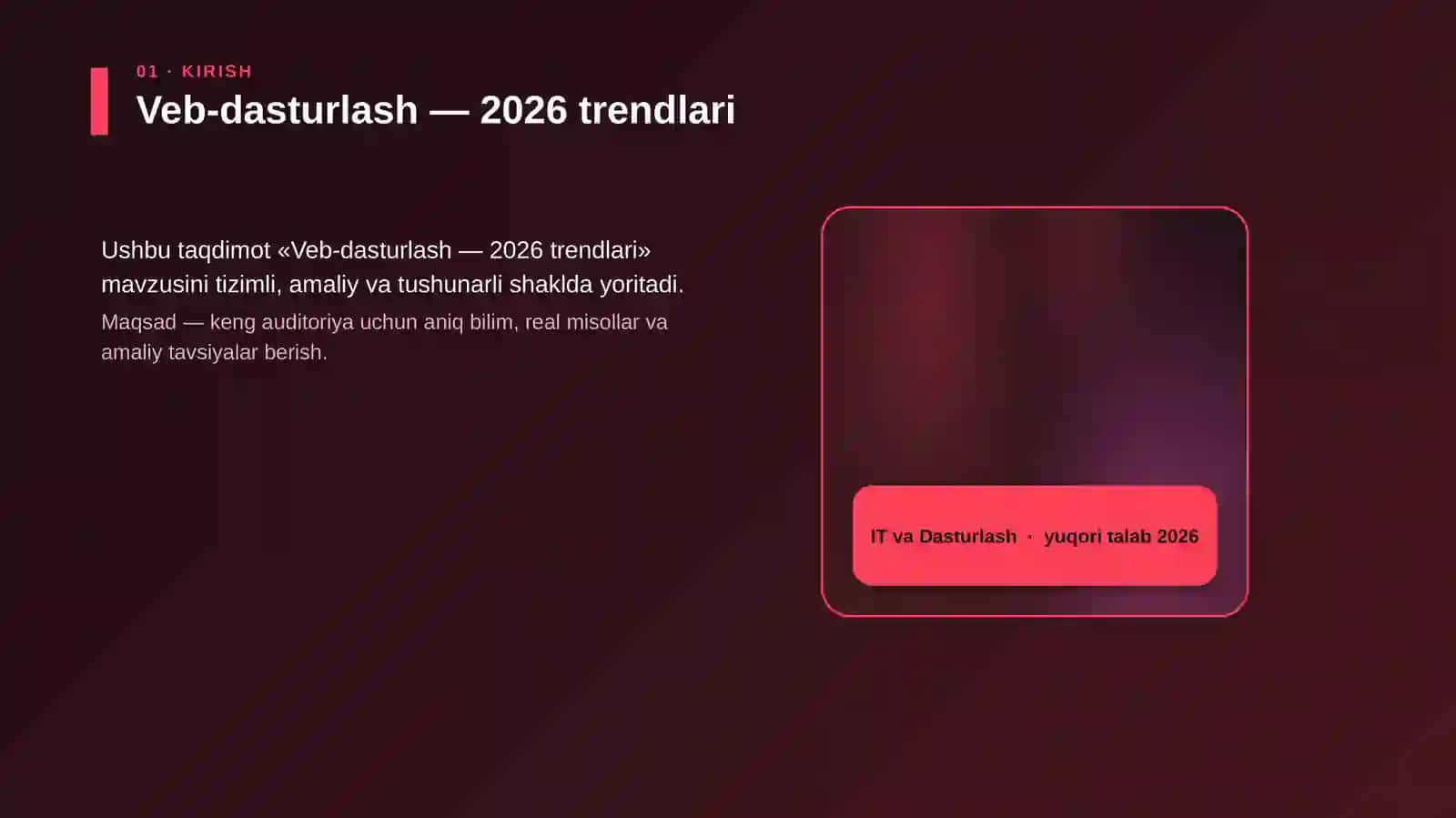 Veb-dasturlash — 2026 trendlari 4