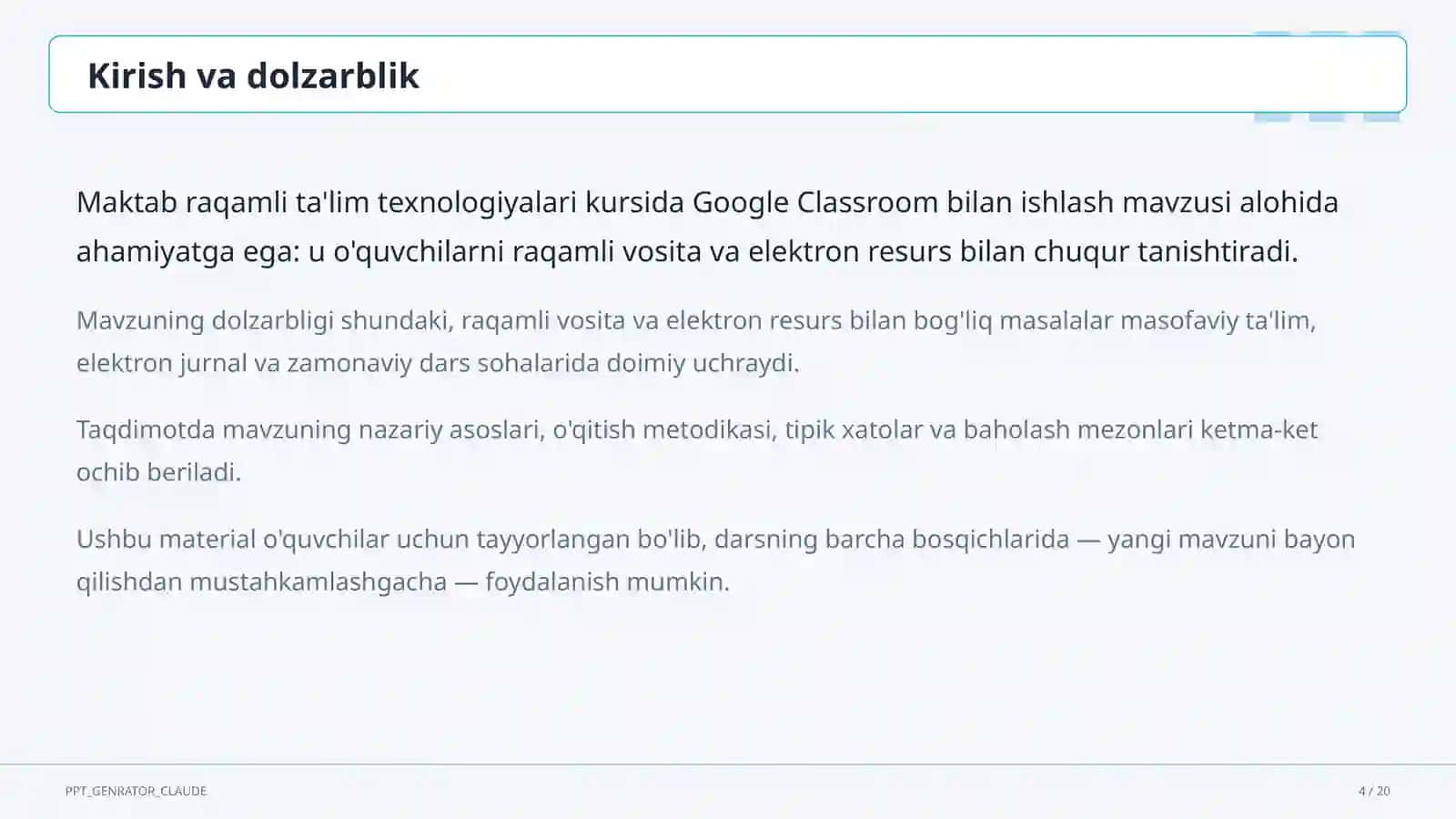 Google Classroom bilan ishlash 4