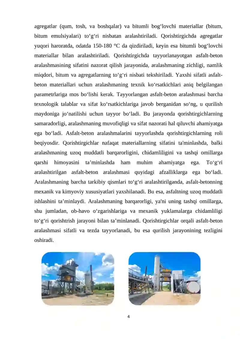 Sovuq qorishmalar va bitum emulsiyalaridan tayyorlangan sovuq qorishmalardan asoslar va qoplamalar qurishda sifatni nazorat qilish 4