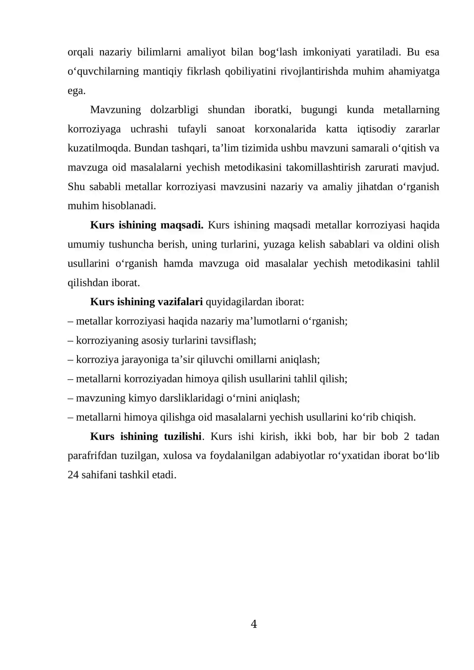 Metallar karroziyasiga oid masalalar yechish metodikasi 4