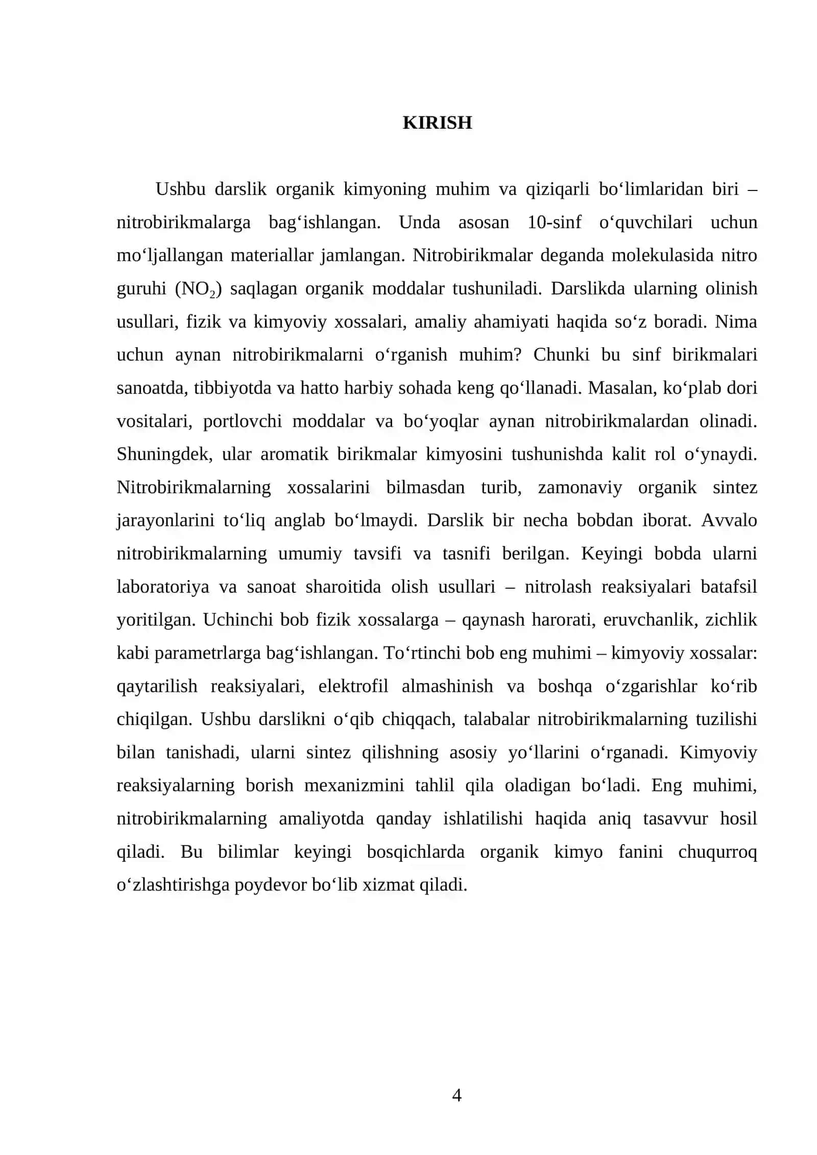 NITROBIRIKMALAR. OLINISHI VA XOSSALARI. 10 - SINF 4