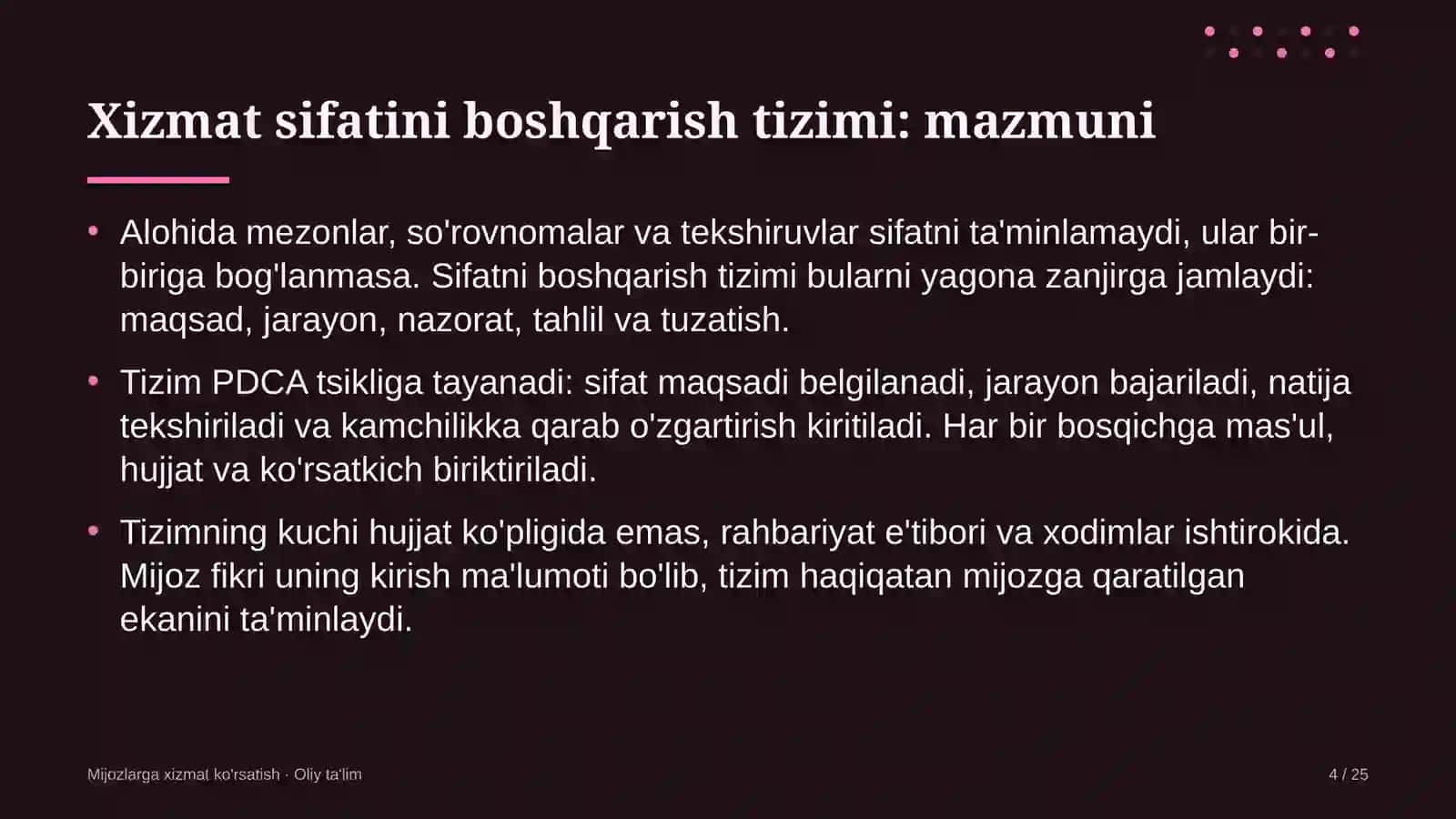 avtomobilsozlik sanoatida xizmat sifatini boshqarish tizimi 8724 4