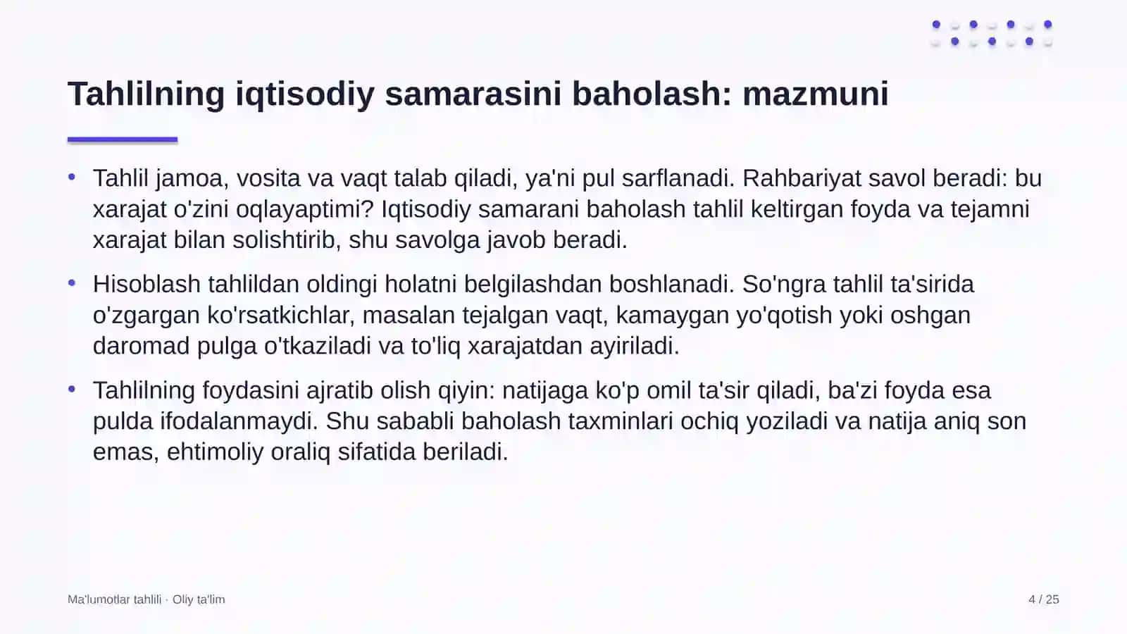 Beton zavodlarida ma'lumotlar tahlilining iqtisodiy samarasini baholash 4