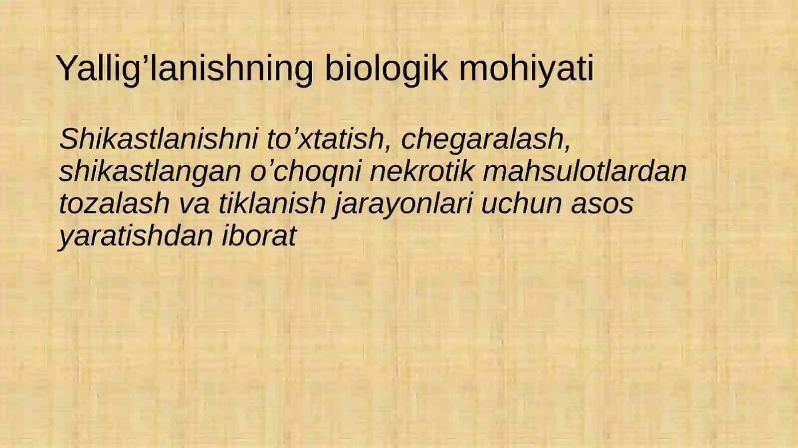 Yallig‘lanish patofiziologiyasi 4
