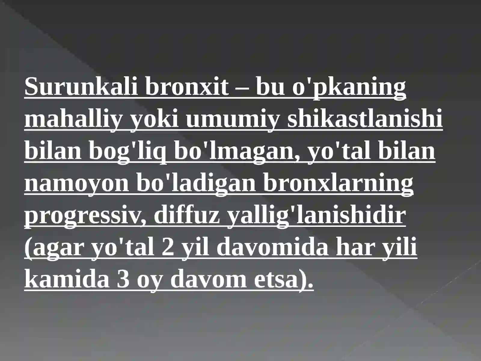 Nafas a'zolari kasalliklari - bronxit, astma va pnevmoniya 4